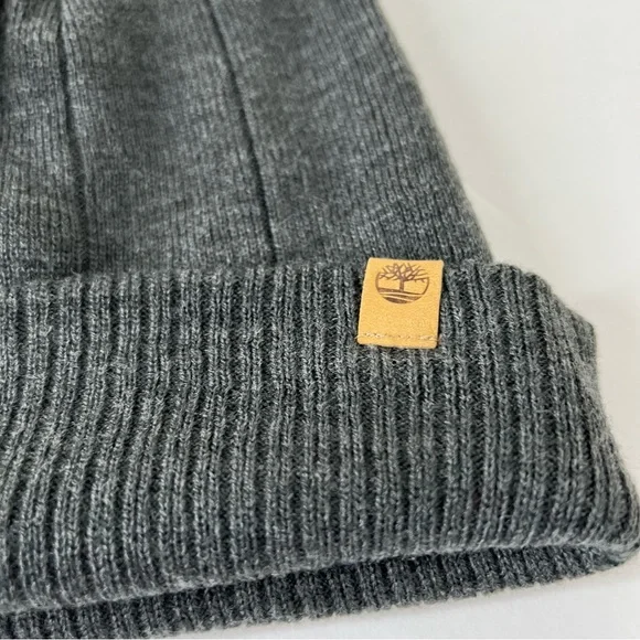 TIMBERLAND gray ribbed light weight winter beanie hat NWT New OSFM One size - Picture 4 of 4